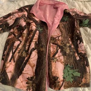 Womens Camouflage Jacket with Pink Lining